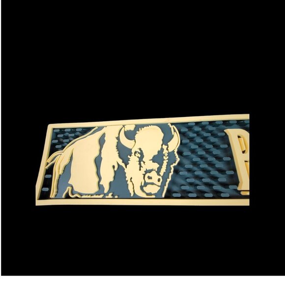 Buffalo Trace Bourbon Whiskey Bar Mat Rubber Drip Mat Green Tan Accessory - Picture 3 of 6